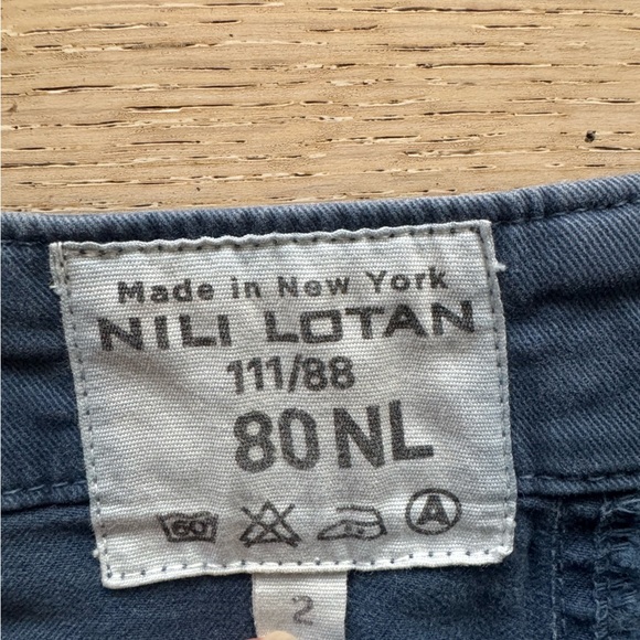 NILI LOTAN Jenna Pant in Carbon 111/88 slate Raw Hem Ankle Length Size 2 - Picture 7 of 8